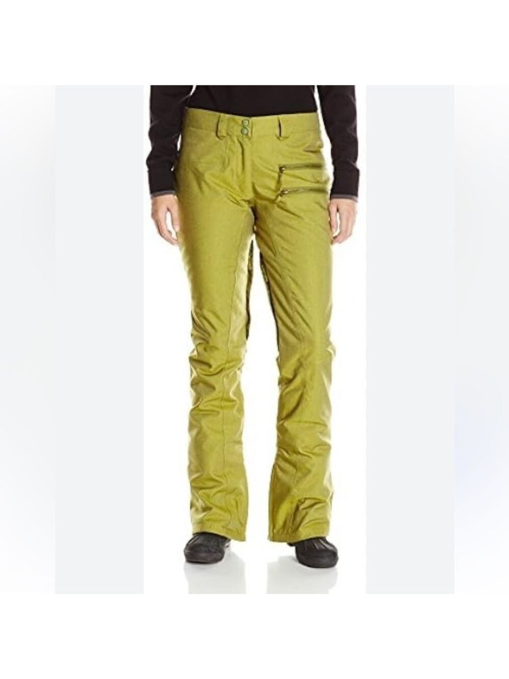 Anakie Womens Abigail Slim fit Snowboard Green Pants. XL